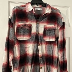 Hollister Plaid Shacket Boyfriend Fit